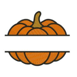Pumpkin monogram template isolated Royalty Free Vector Image