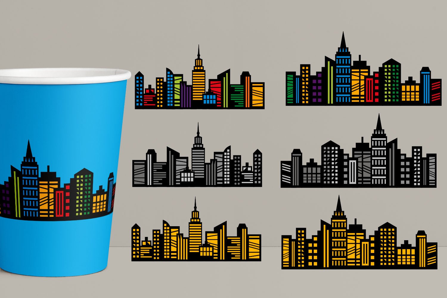houston skyline silhouette outline on white background Stock 