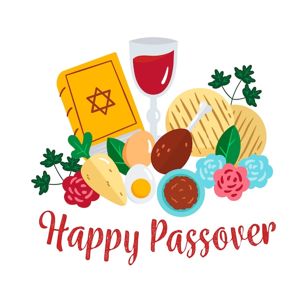 Decorative Happy Passover Clipart Passover Elements Stock Vector - Clip ...