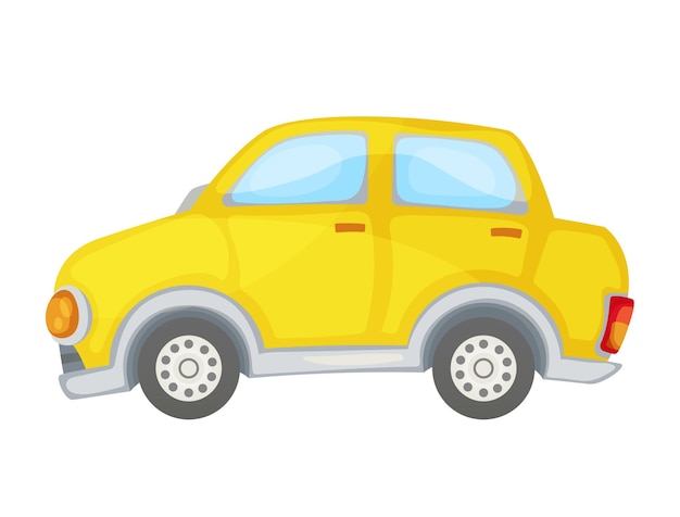 yellow car clipart