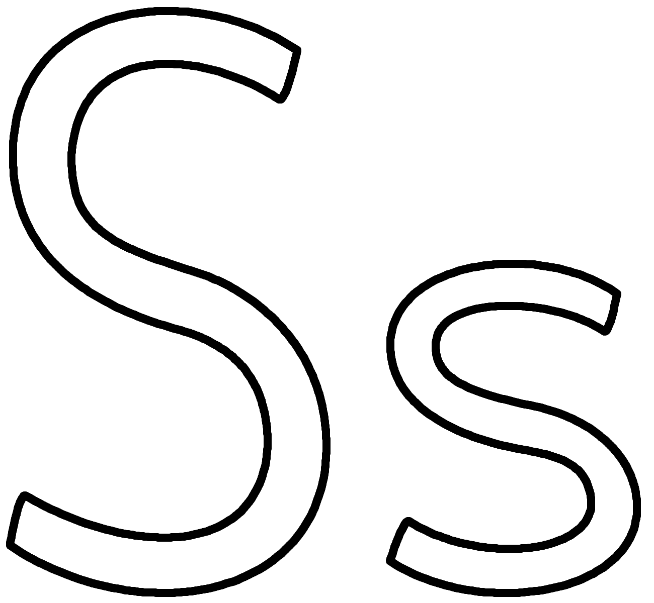 Letter S To Color Clip Art Library