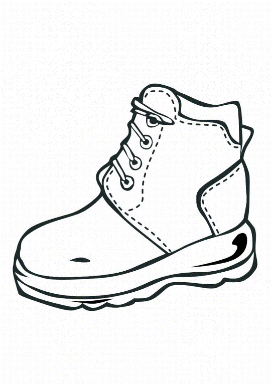 shoe coloring page - Clip Art Library