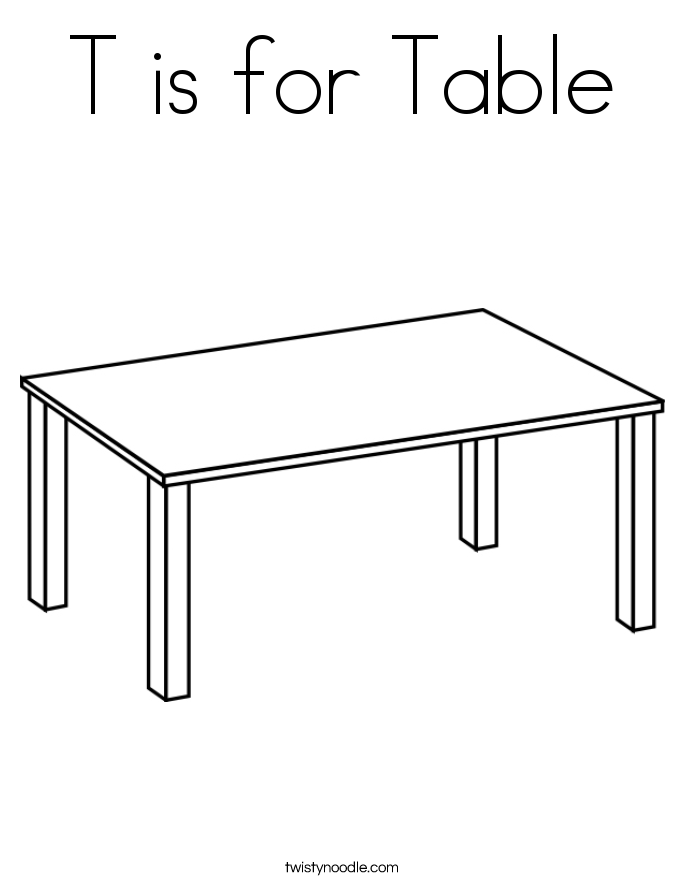 Table Coloring Pages for Kids and Adults