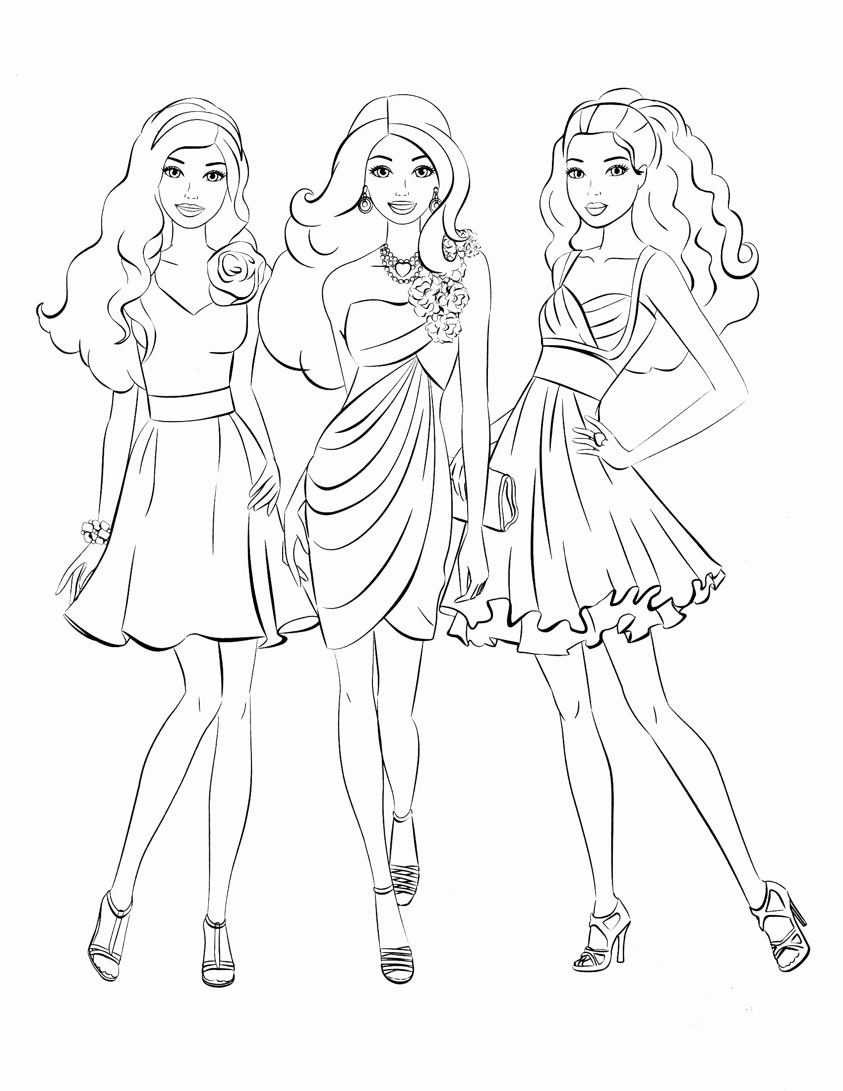 barbie stencil template free download | Barbie coloring, Doll drawing,  Princess coloring pages