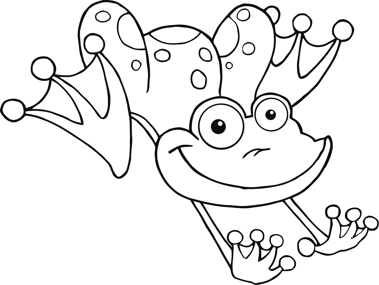 Cartoon Frog Coloring Page Clip Art Library