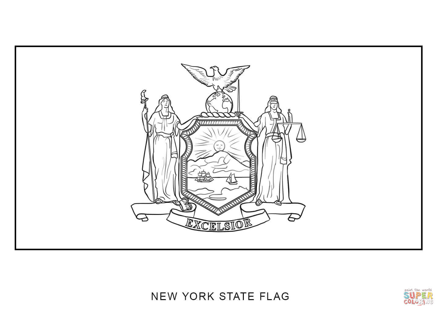 new-york-flag-to-color-clip-art-library