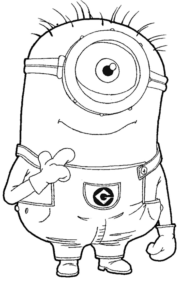 despicable me minion coloring page