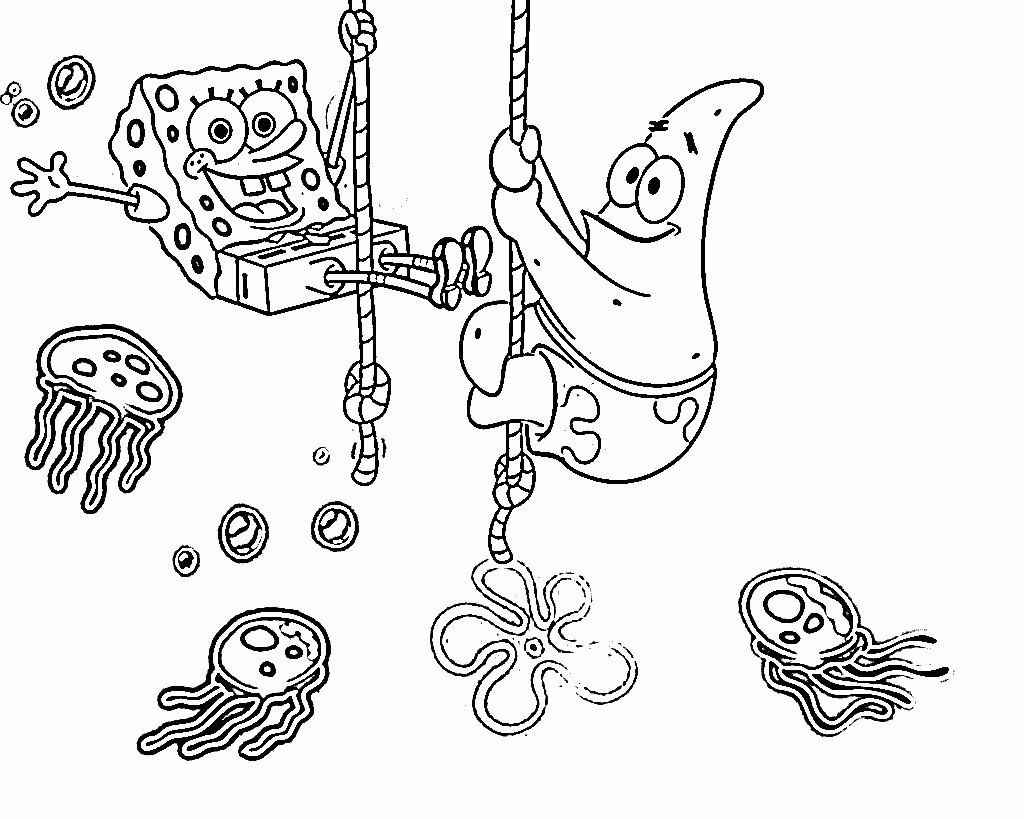 plankton sponge out of water coloring pages