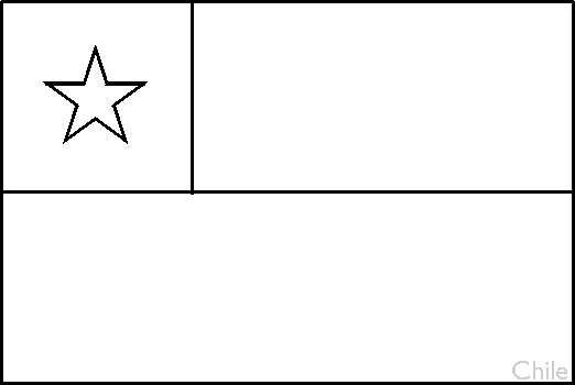 Chile Flag Coloring Page