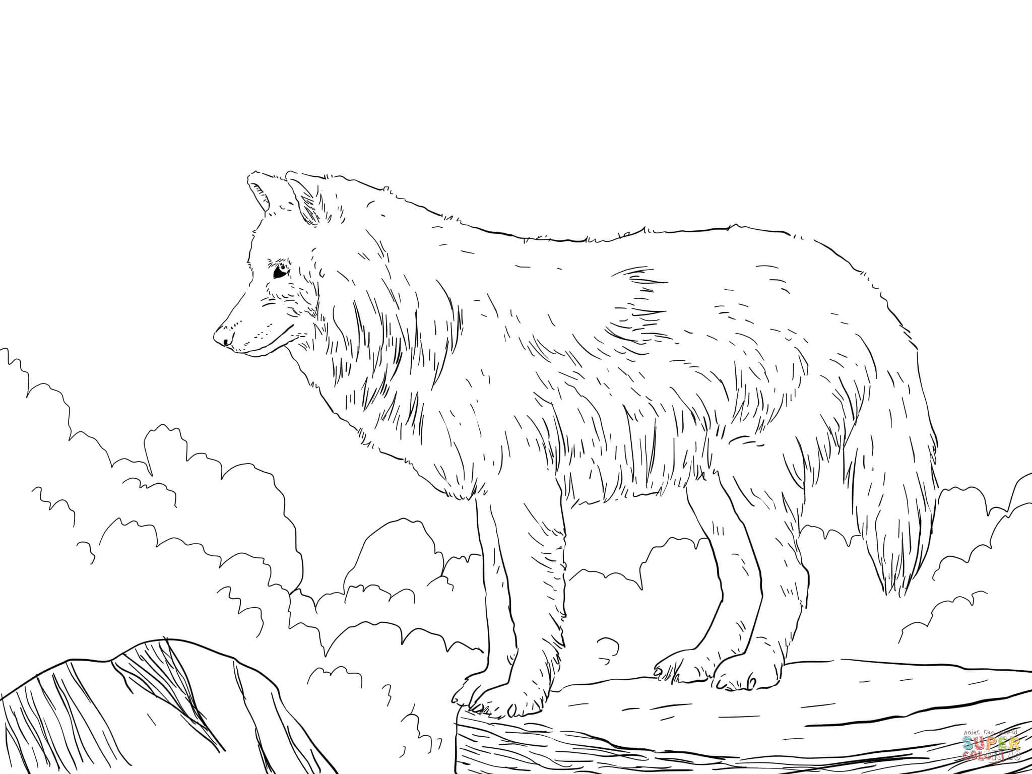 Free Realistic Wolf Coloring Pages To Print, Download Free Realistic ...