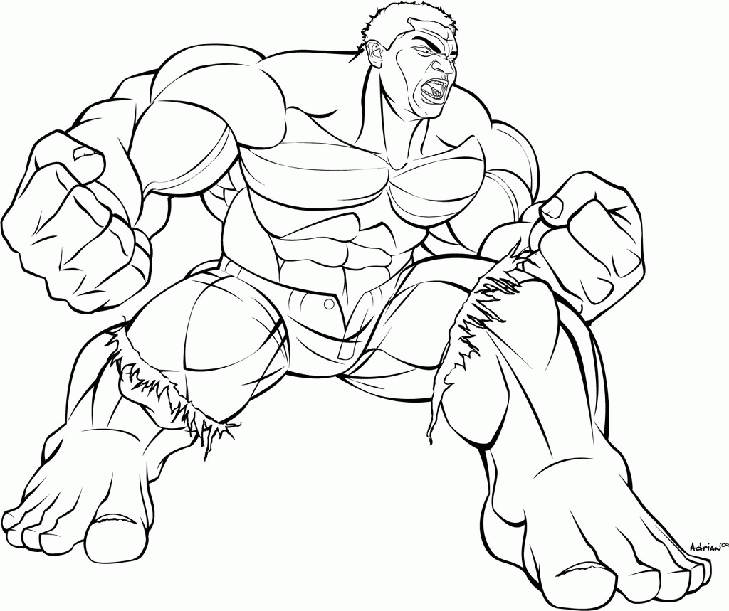 Free Hulk drawing to print and color  Hulk Kids Coloring Pages