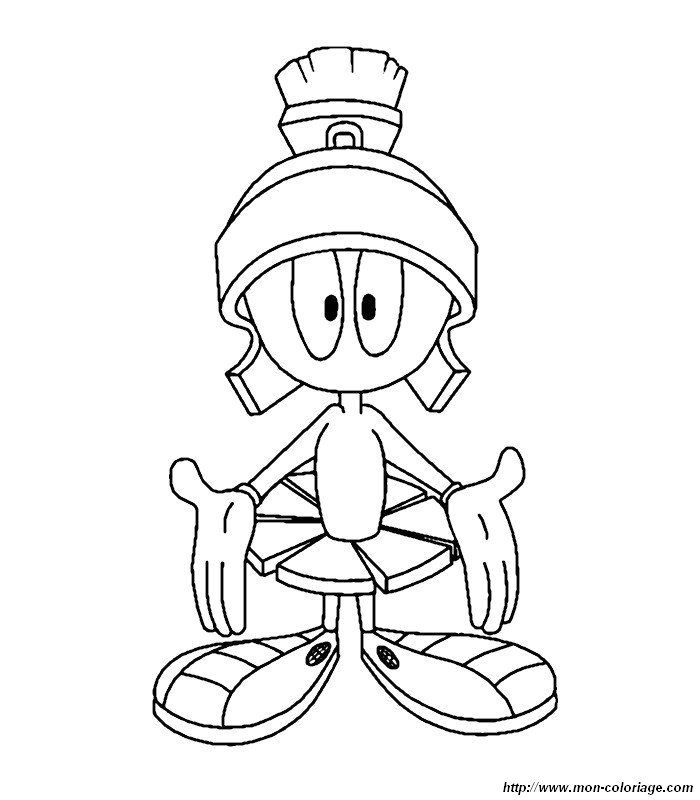 Free Marvin The Martian Coloring Page, Download Free Marvin The Martian ...