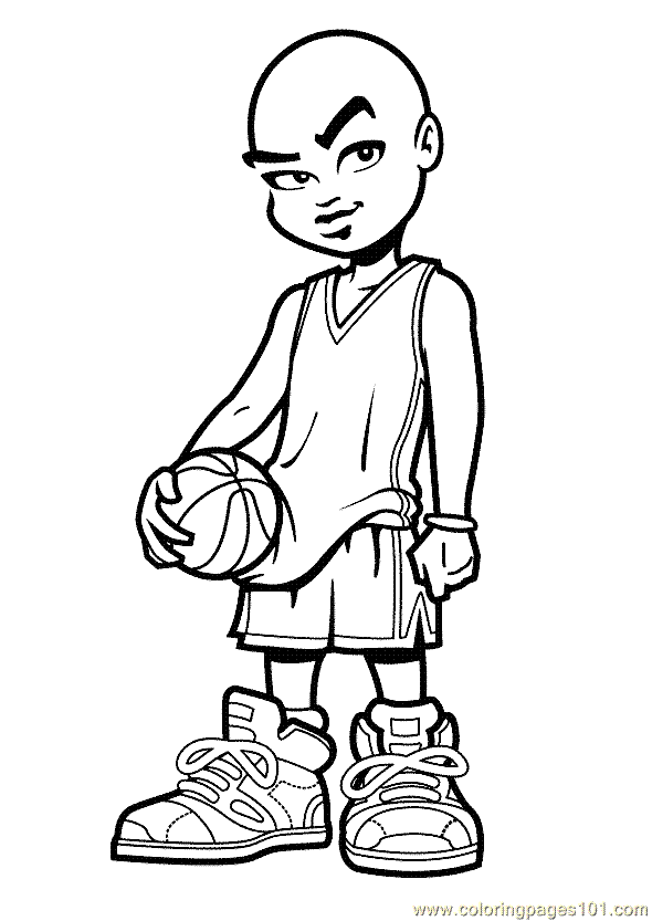 Basket Ball Coloring Page