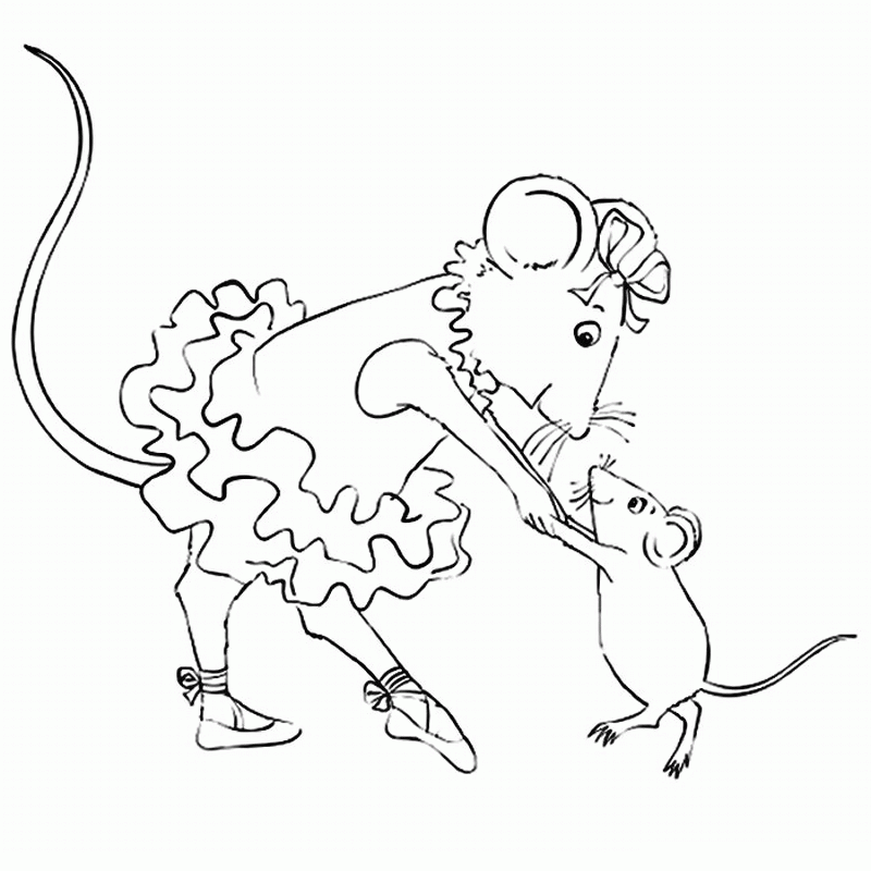 angelina Ballerina Colouring Pages