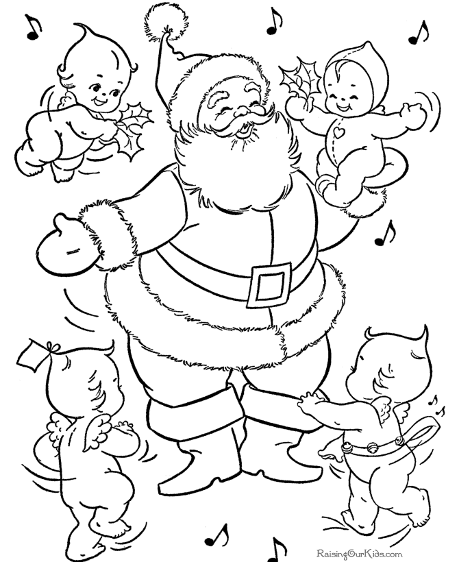 Santa Claus Pictures To Color