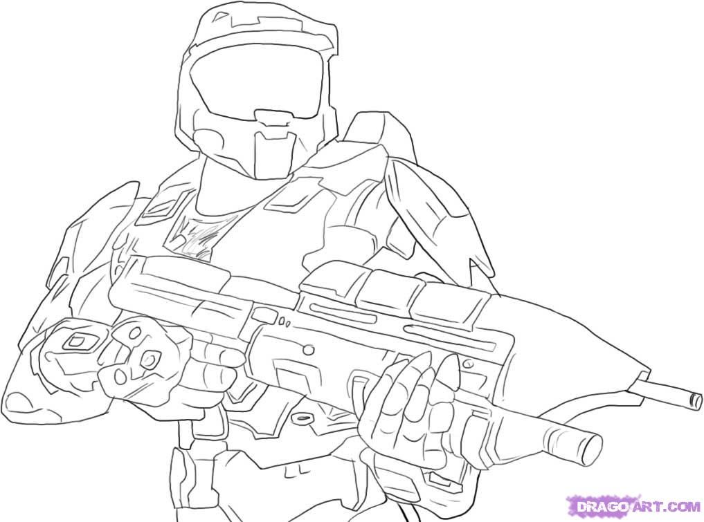 master chief drawing easy - Clip Art Library