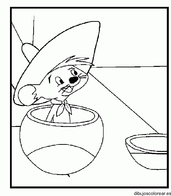 Easy Speedy Gonzales Coloring Page - ColoringAll