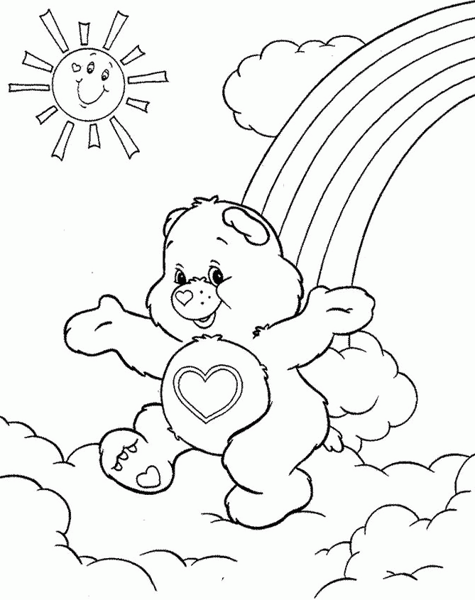 Download A Big Heart Care Bear Coloring For Kids Or Print A Big
