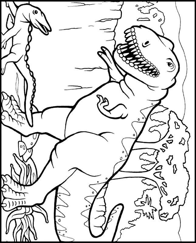 T Rex Colouring Pages Clip Art Library