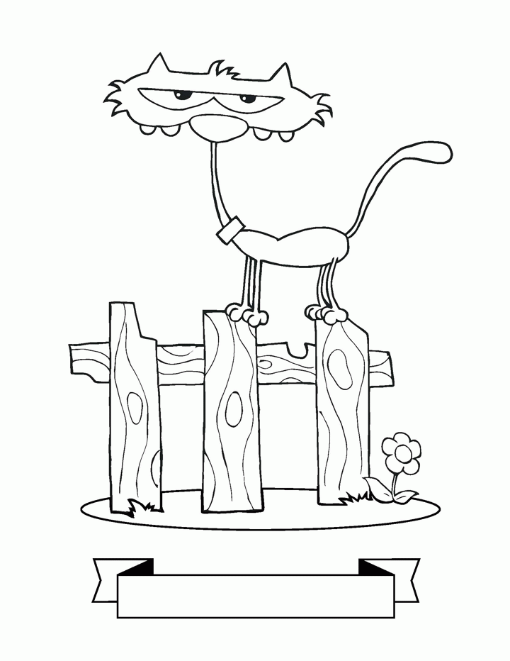 Kitty Cat Pictures To Color
