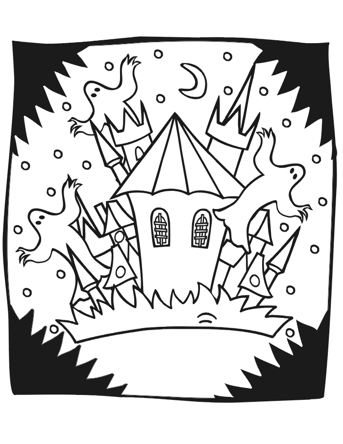 Haunted Mansion Coloring Pages
