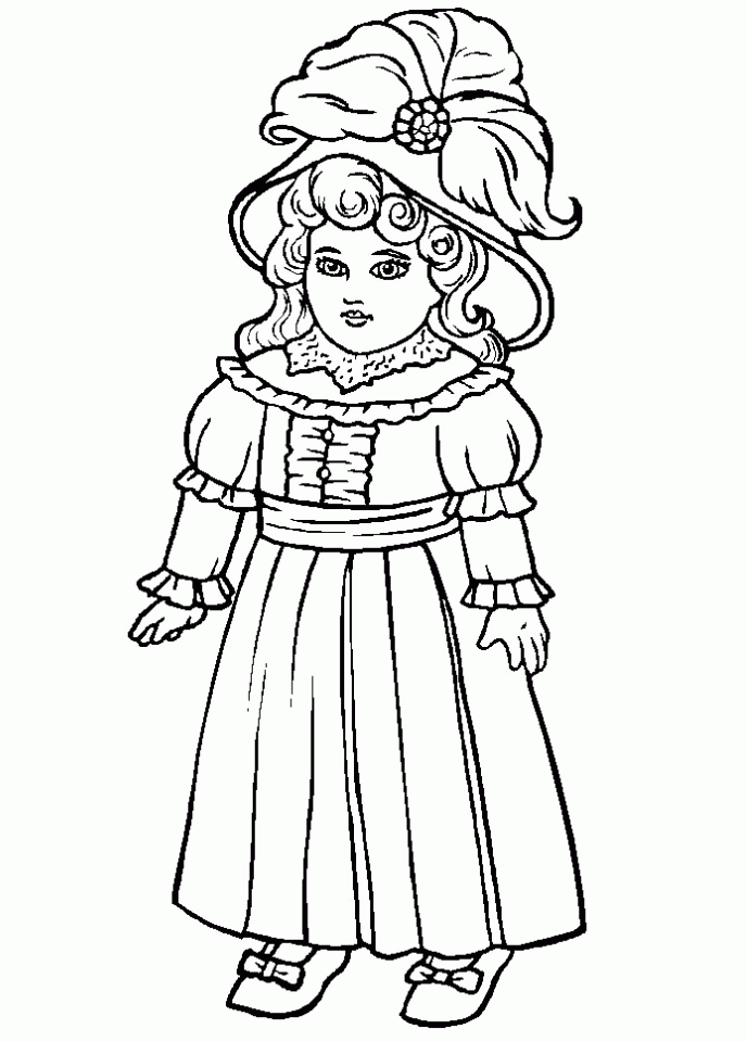 Image detail for -coloring page antique doll coloring page print and color  this pretty ... | Coloring pages, Coloring pages to print, Coloring pages  inspirational
