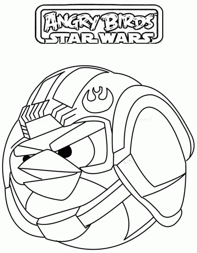 Coloring Sheets Cartoon Angry Bird Star Wars Printable Free