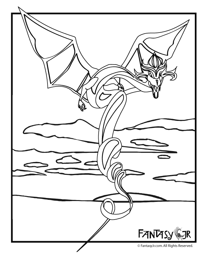 Medieval Dragon Coloring Pages Fantasy Jr - bajee.org