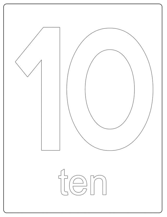 Free Number 10 Coloring Page Download Free Number 10 Coloring Page Png 