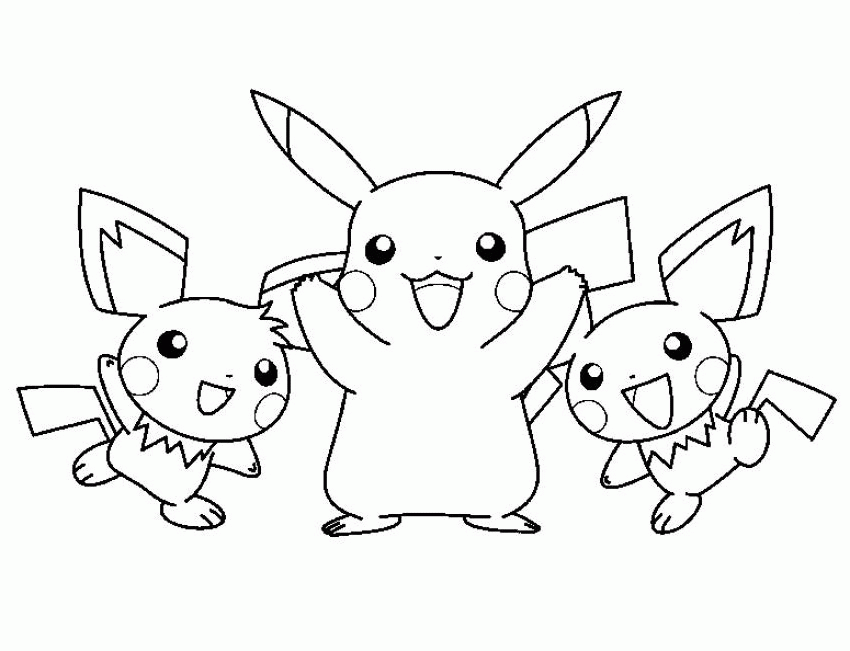 Pikachu Coloring Page - Desenho Para Colorir Pikachu Transparent