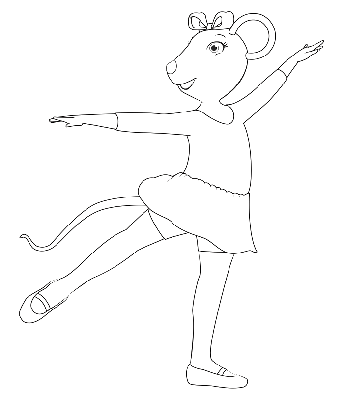 angelina the ballerina Colouring Pages