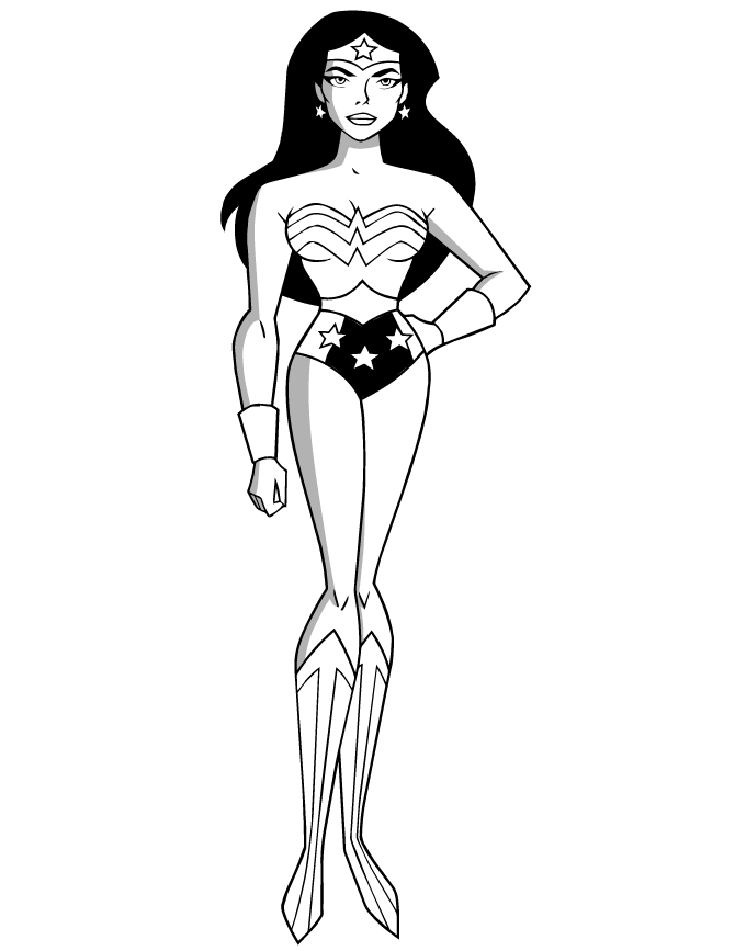 Wonder Woman Superhero | Coloring Page for Kids