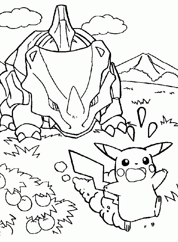 Pikachu Coloring Page - Desenho Para Colorir Pikachu Transparent