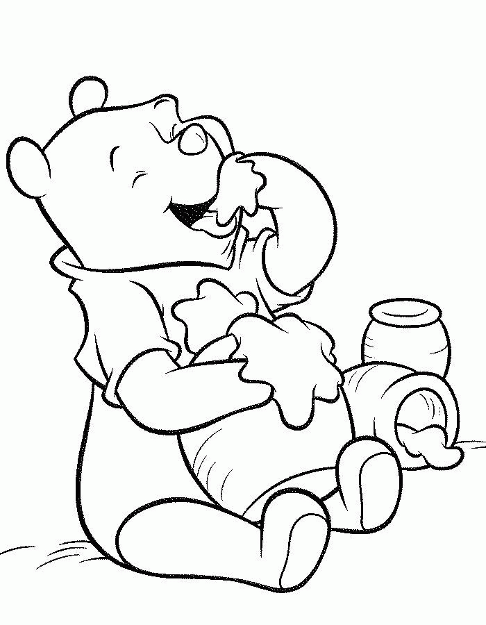 winnie the pooh honey coloring page - Clip Art Library