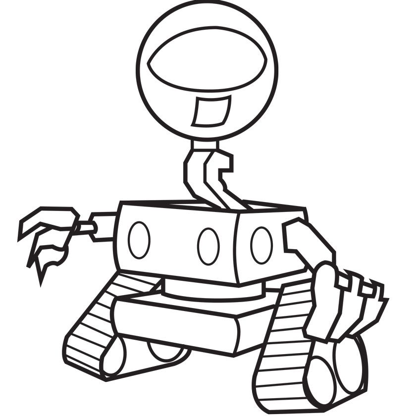 coloring page illustrator robot coloring
