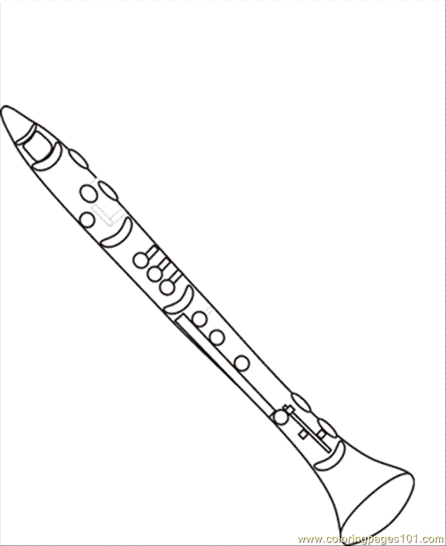 Coloring Pages Clarinet (Entertainment  Instruments)| free printable
