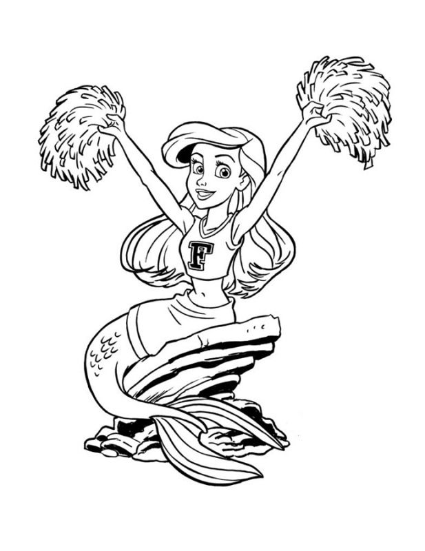Ariel With Gifts Coloring Page | Kids Coloring Page