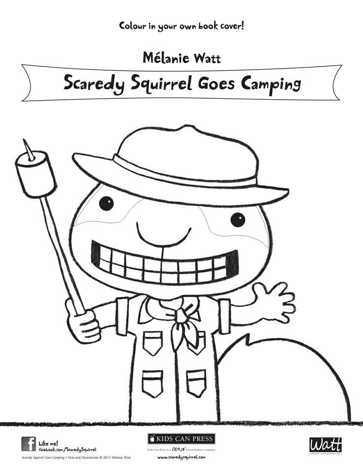 Scaredy Squirrel Coloring Pages