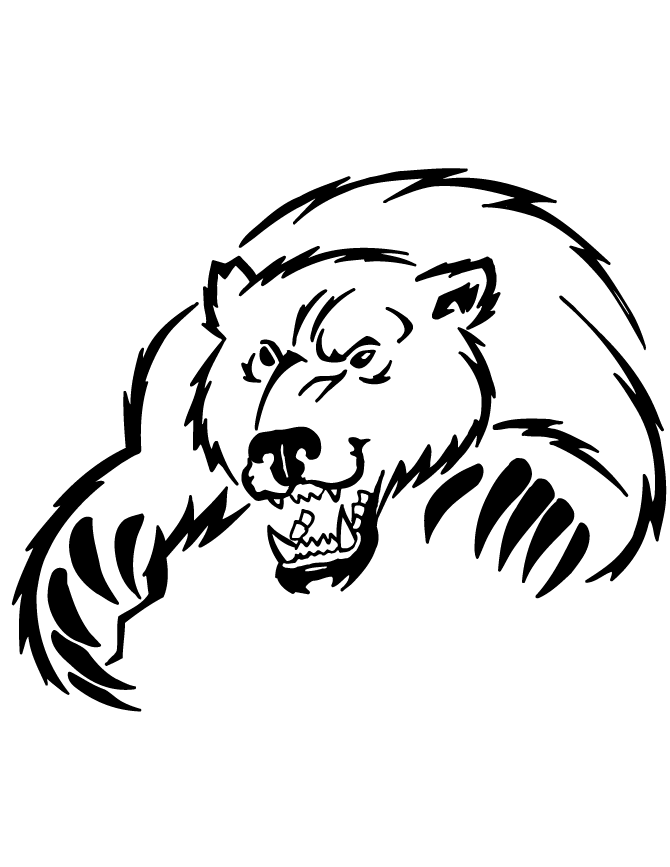 big brown bear Colouring Pages