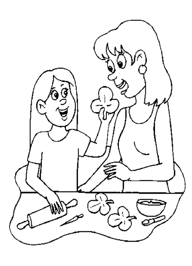 cookie human body Colouring Pages