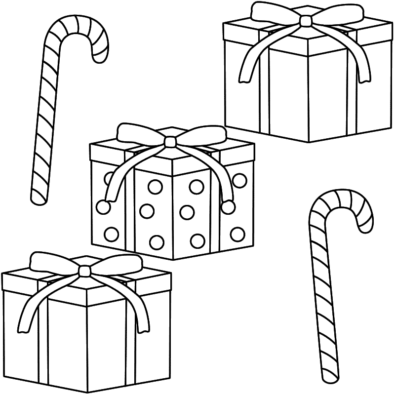 Step-by-step pages to draw a stocking gift for Christmas 2023
