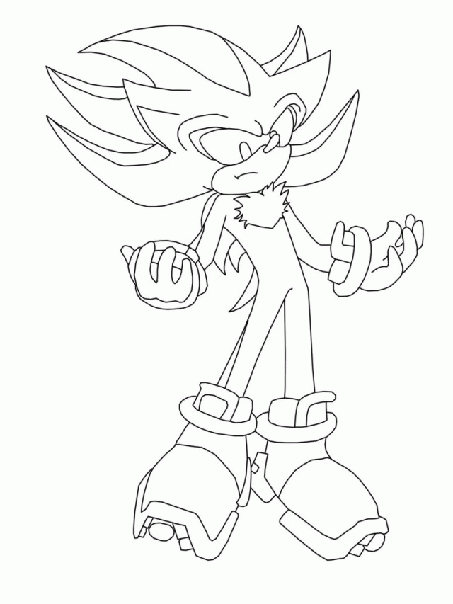 Shadow the Hedgehog Coloring Pages, 25 Shadow Coloring Pages Shadow-coloring-4  – Free Coloring Page Si…