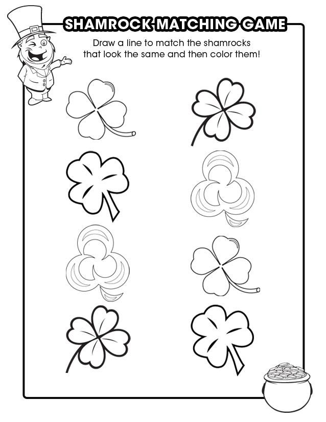 Shamrock Pictures To Color