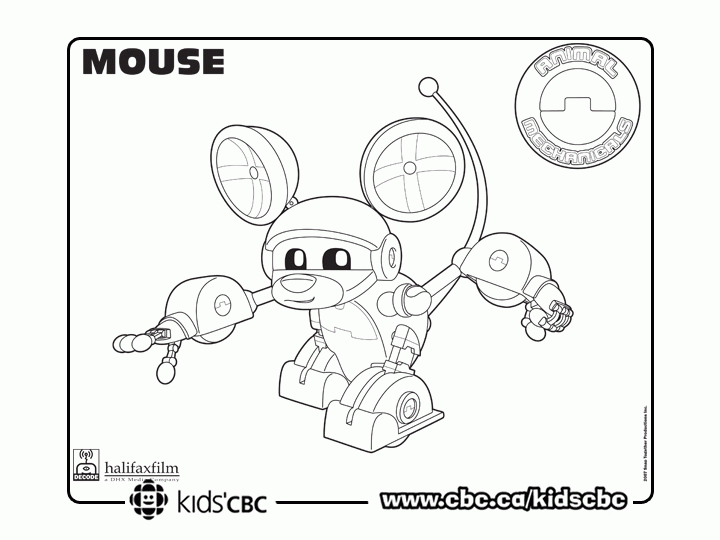 Animal Mechanicals Coloring Pages