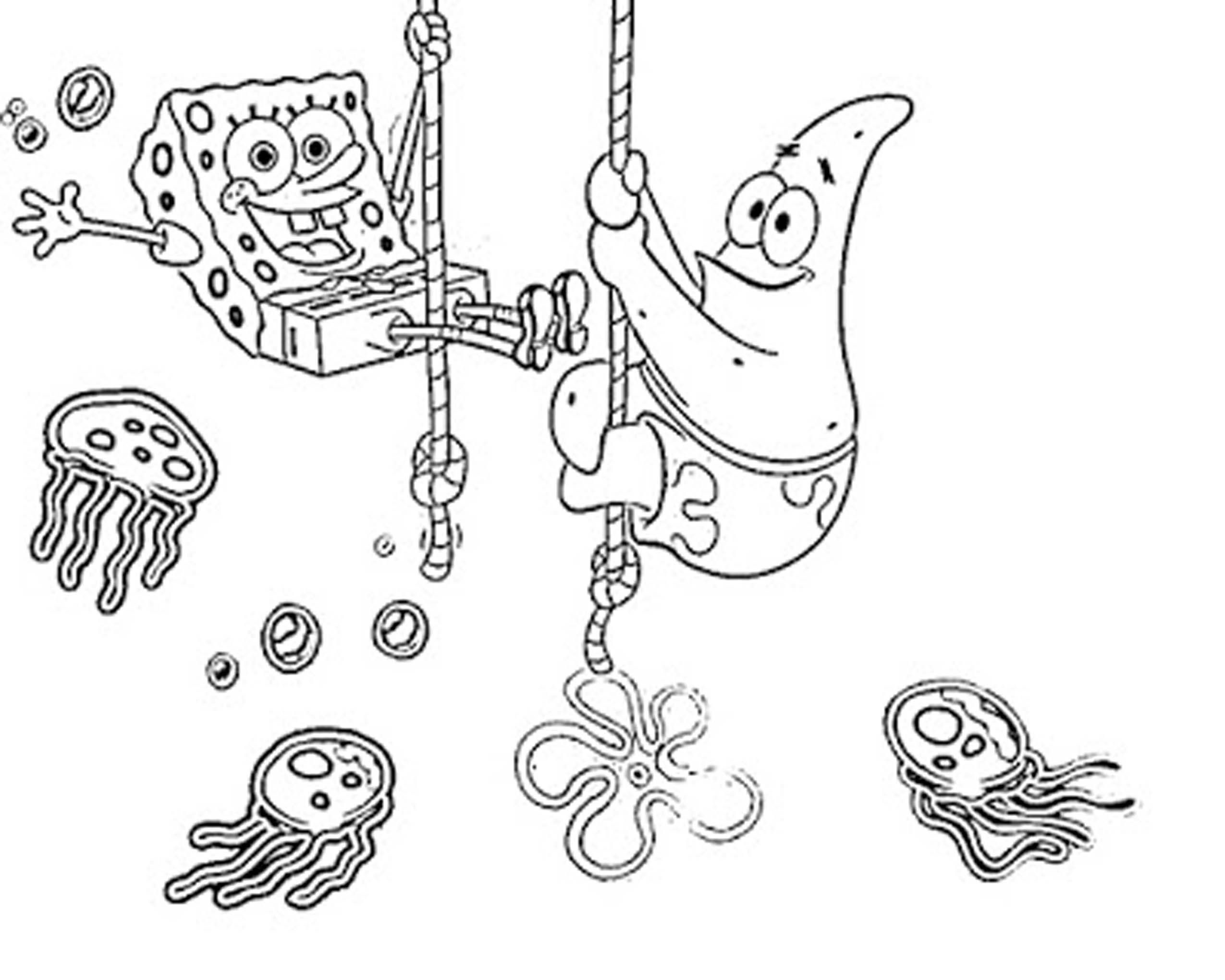 spongebob and patrick as babies coloring pages