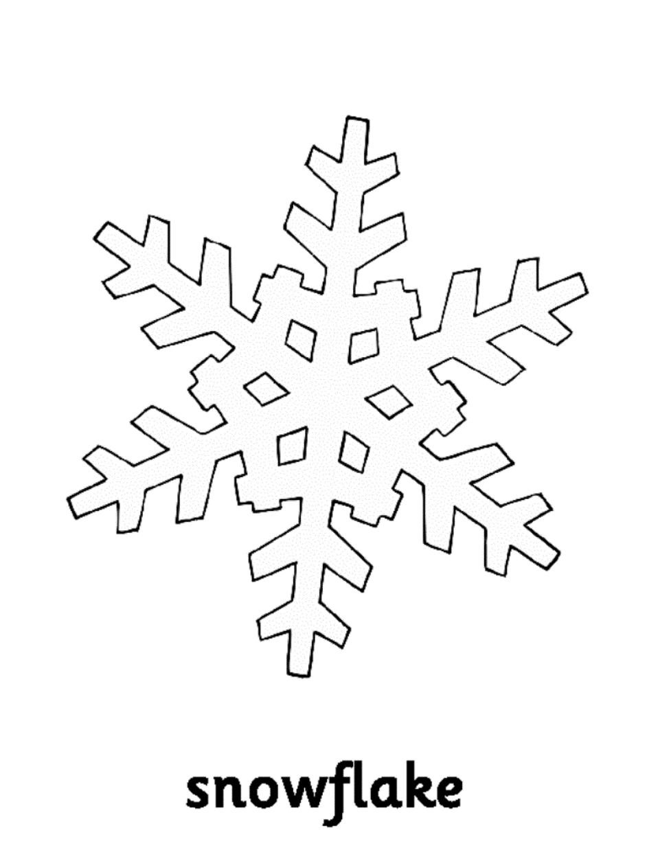 Снежинка рисунок для печати