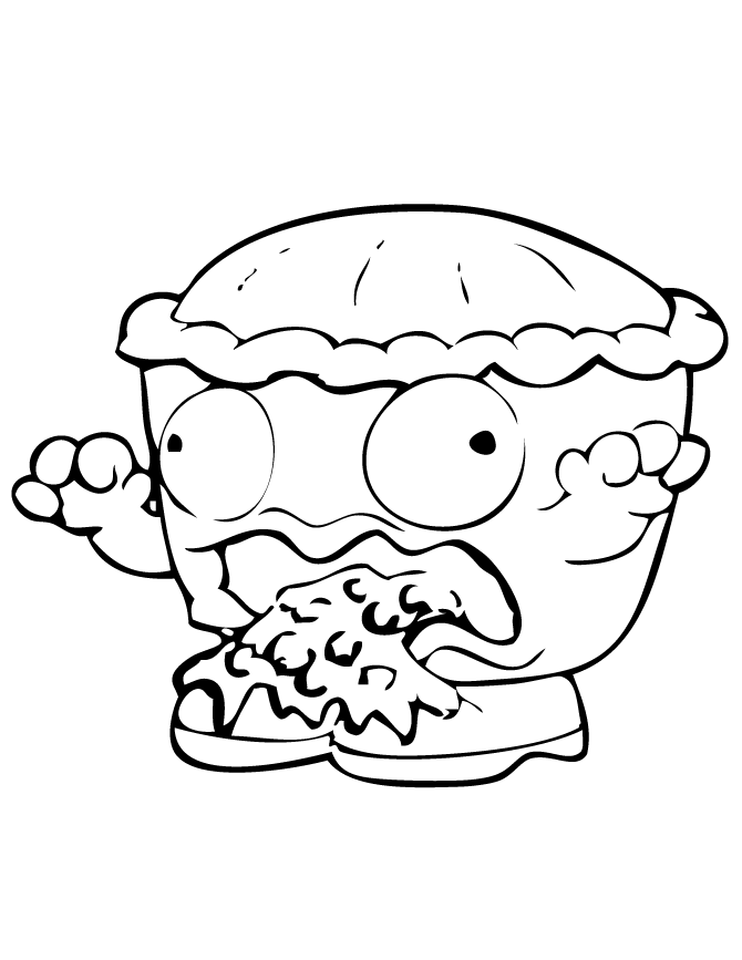 Trash Pack Awful Pie Coloring Page | Free Printable Coloring Pages