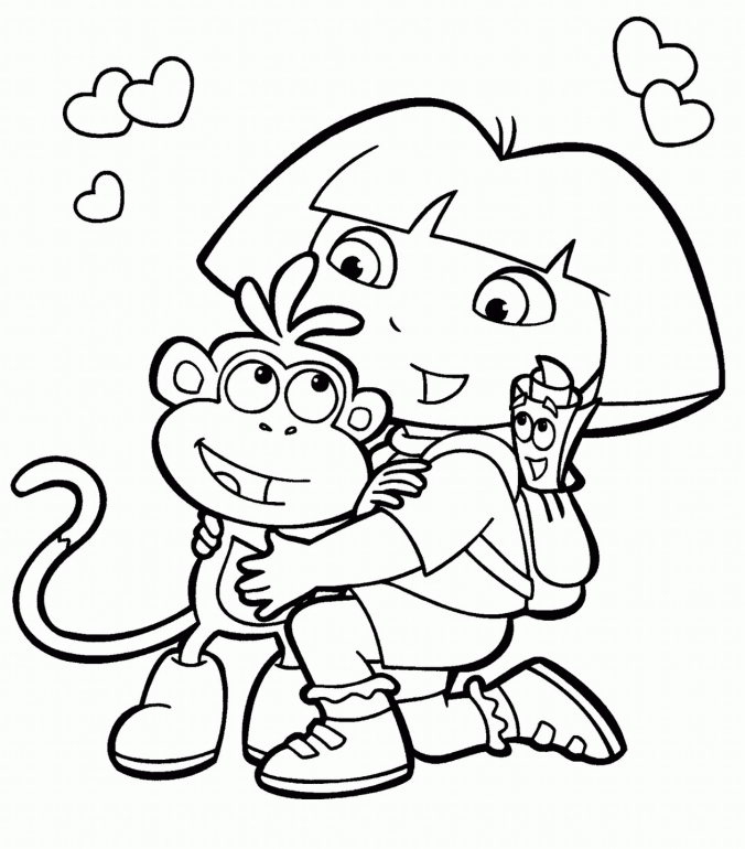 dora coloring pages - Clip Art Library
