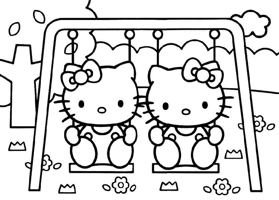 Hello Kitty Coloring Pages  