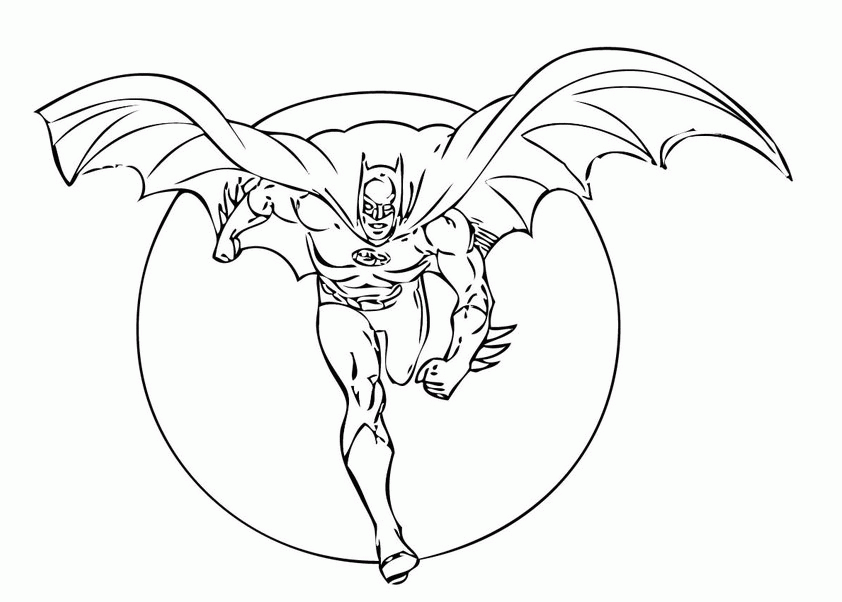 batman flying coloring pages - Clip Art Library